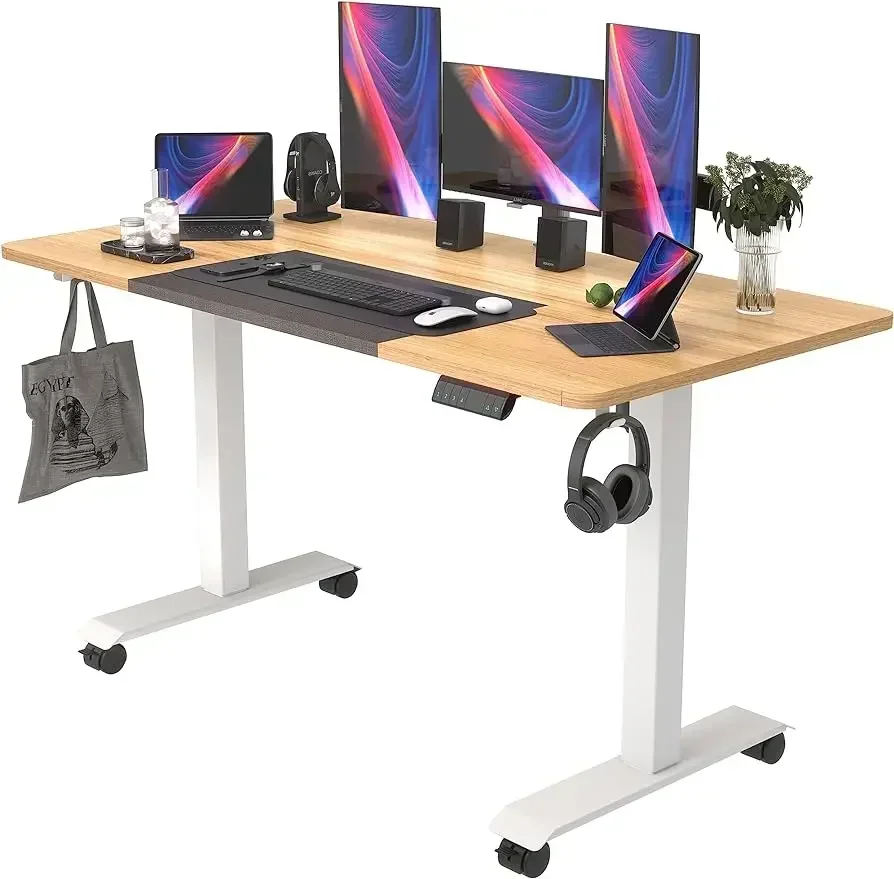 Monomi-Electric Standing Desk, Height Adjustable  Ergonomic Home Office Sit Stand Up Desk with Memory, 55x28 in