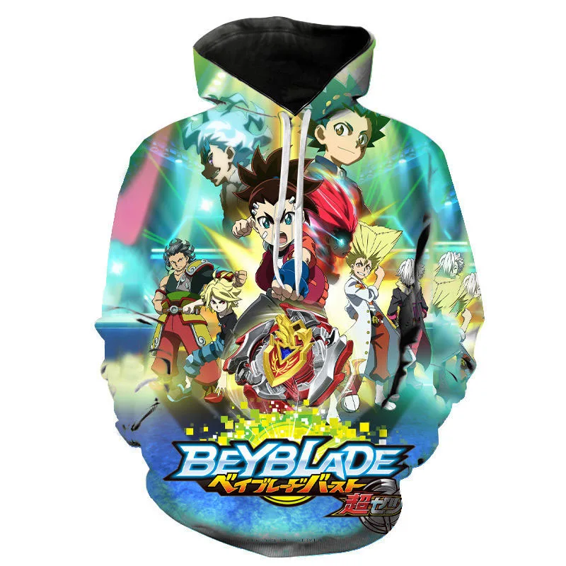 New Anime Beyblade Burst 3D Printed Hoodies Men Women Fashion Oversized Sweatshirts Hoodie Kids Pullovers Tracksuit Man Clothing