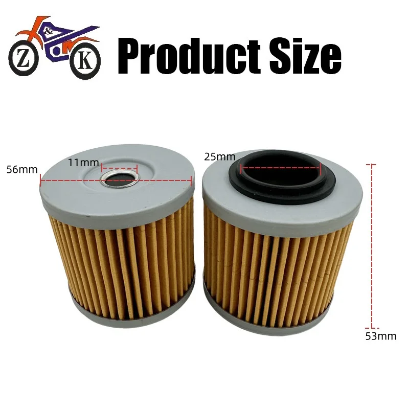 4PCS/SET Motorcycle Oil Filter For BENDA LFS700 LFC700 BD500-2A DarkFlag 500 Motorbike Engine Protection Filter Replacement Part
