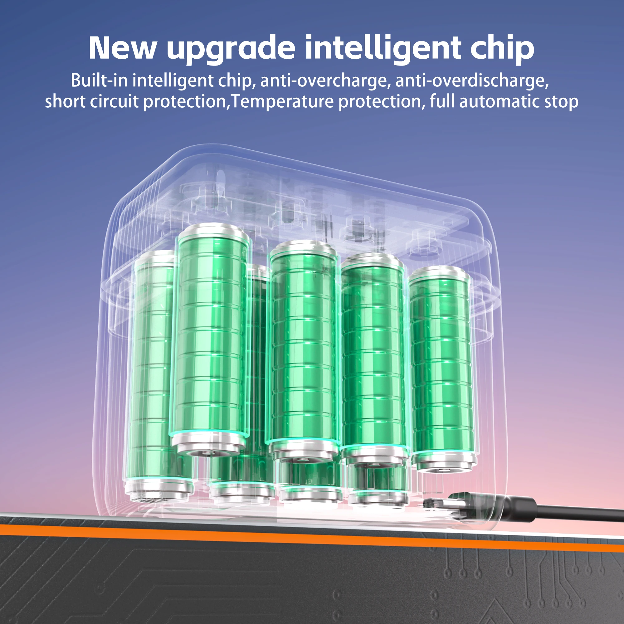 

KOSHARE Зарядное устройство для литиевых батарей типа 1,5 В AA/AAA, коробка для быстрой зарядки на 8 слотов, с быстрым зарядным устройством для батареи 1,5 В