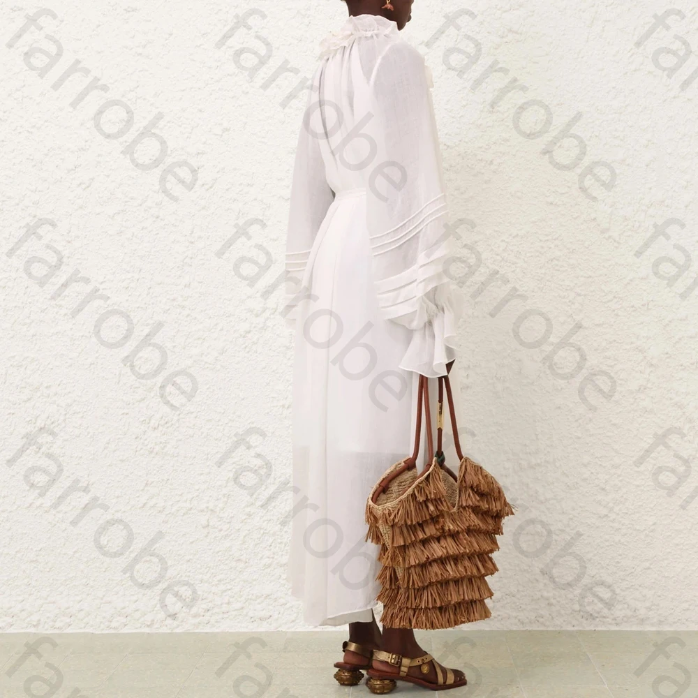 Elegante lange mouwen plooi avondjurken sexy beroemdheidsjurk prachtige hoge kwaliteit promfeestjurken voor vrouwen op maat