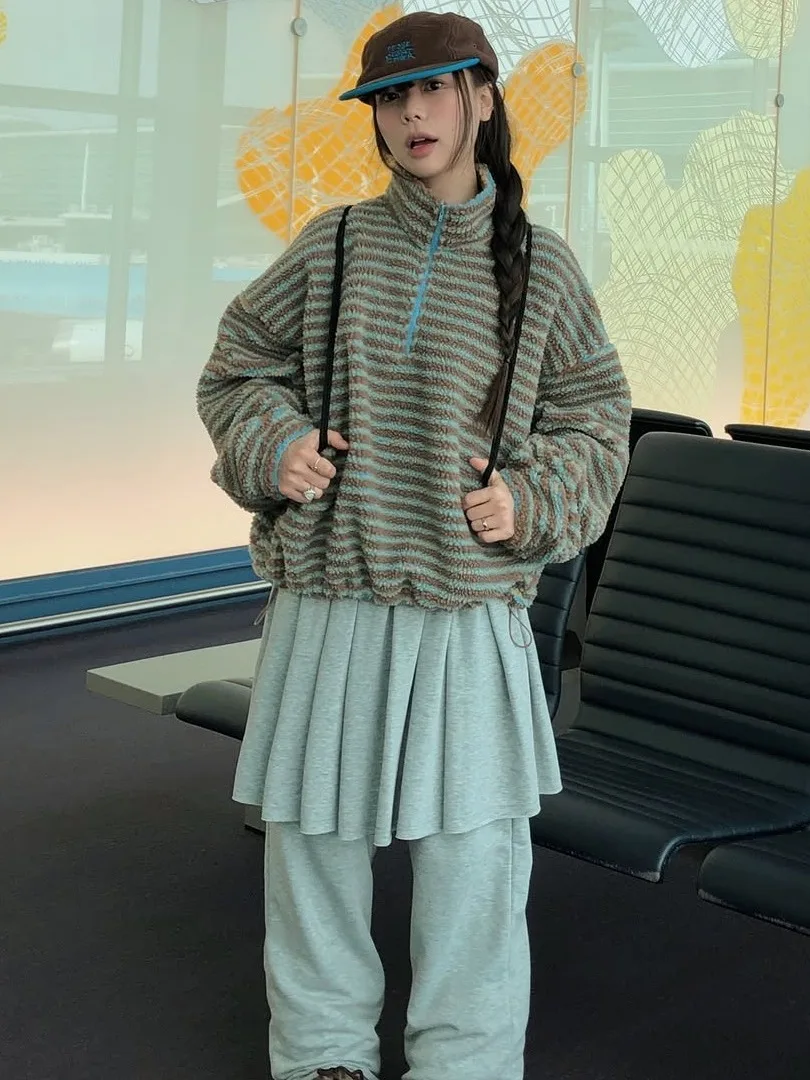 الرجعية مخطط f البريدي طوق صغير البلوز المرأة فضفاضة كسول تصميم Faionable شخصية العلوي irt #4