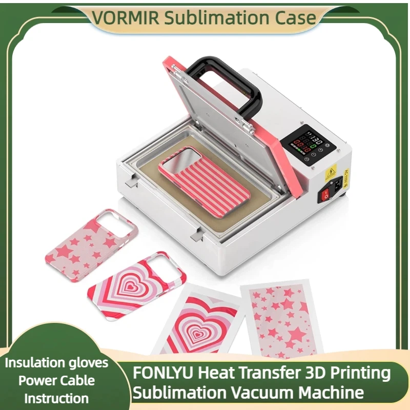 

FONLYU Automatic 3D Sublimation Vacuum Heat Transfer Press Machine Electric Custom DIY Phone AirPods Max Case Printer For iPhone