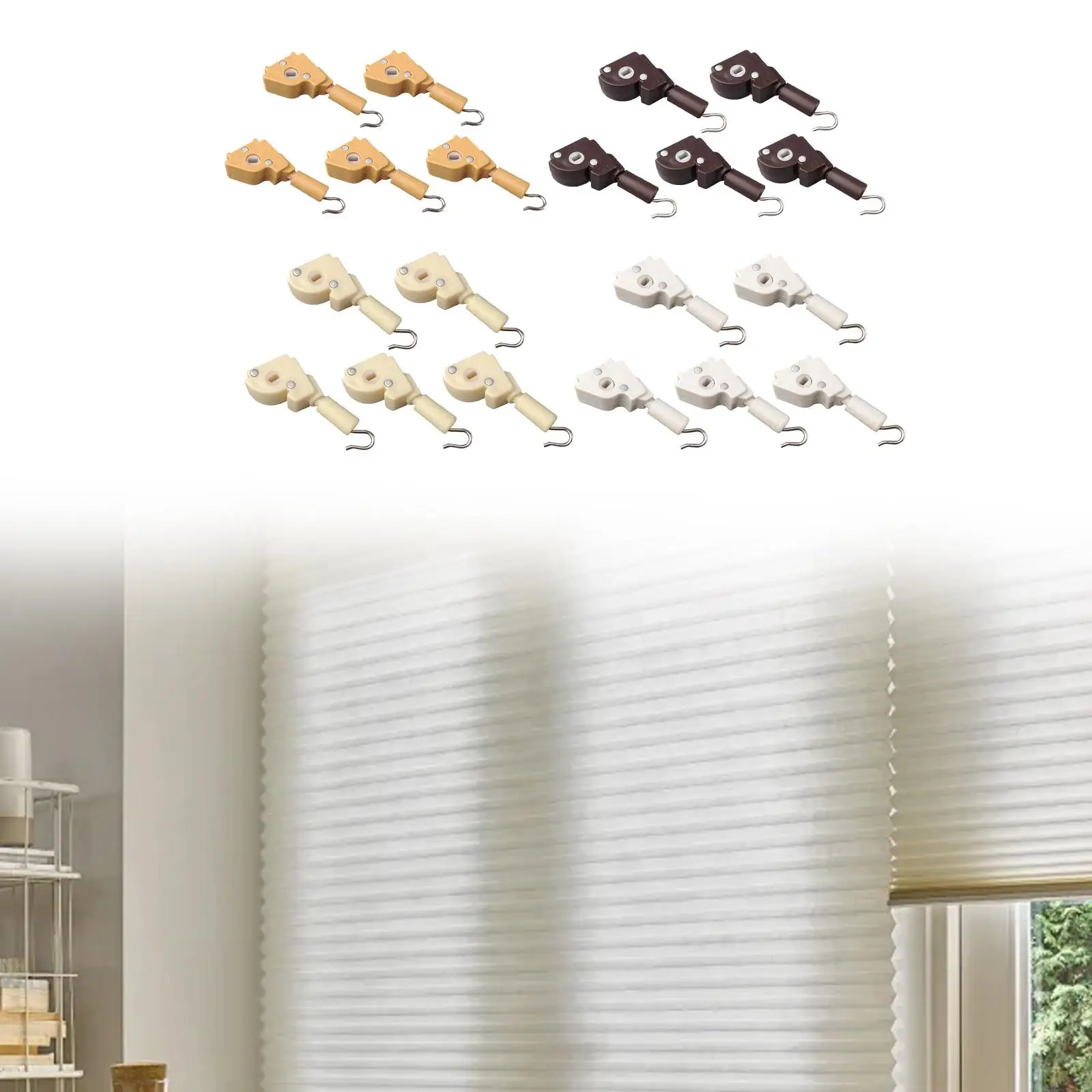 

5Pcs Wand Tilter Hook Connection Low Rail Blinds Accessories Rod Tilter