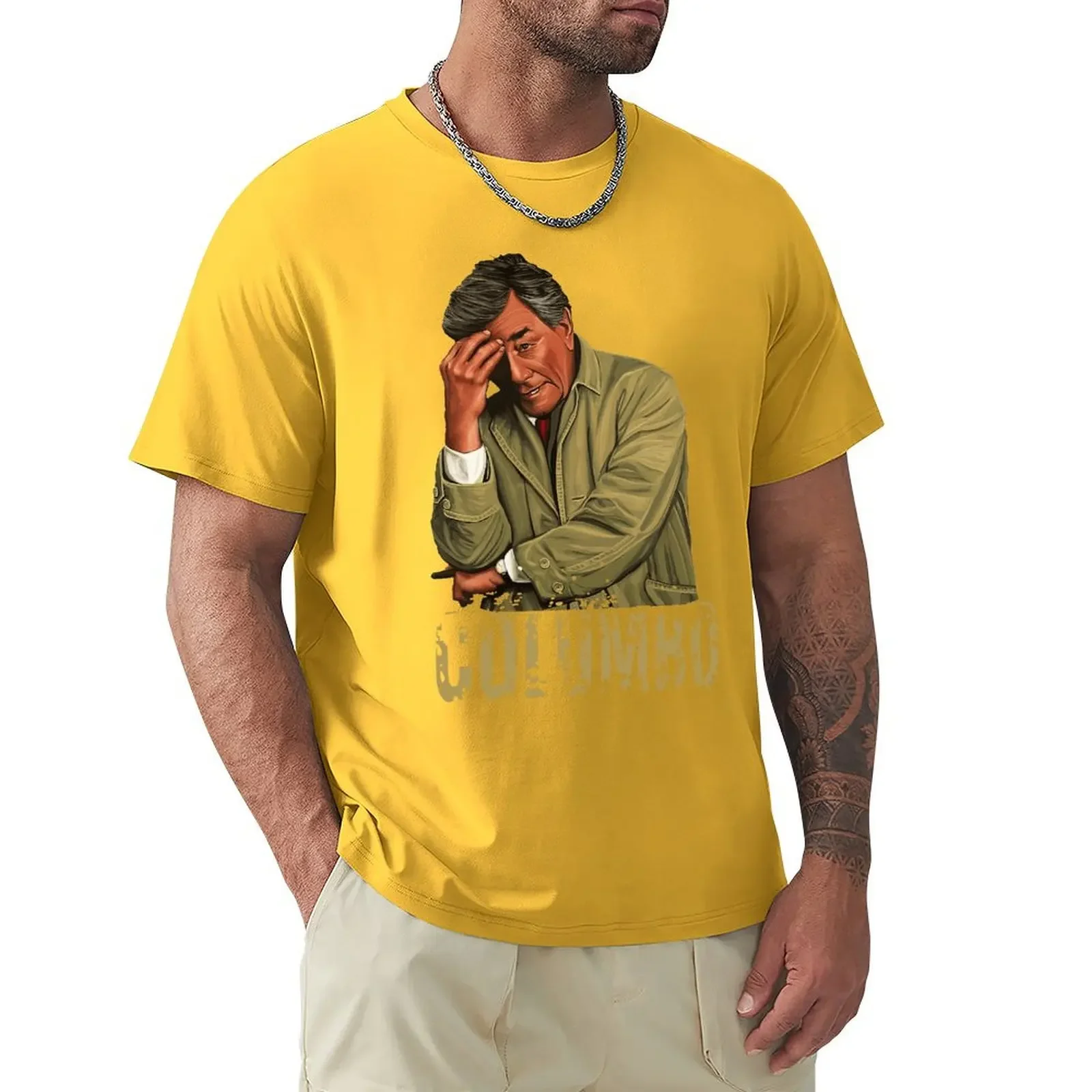 Columbo Retro Peter Falk T Shirt Harajuku Short Sleeve T-shirt 100% Cotton Graphics Tshirt Tops