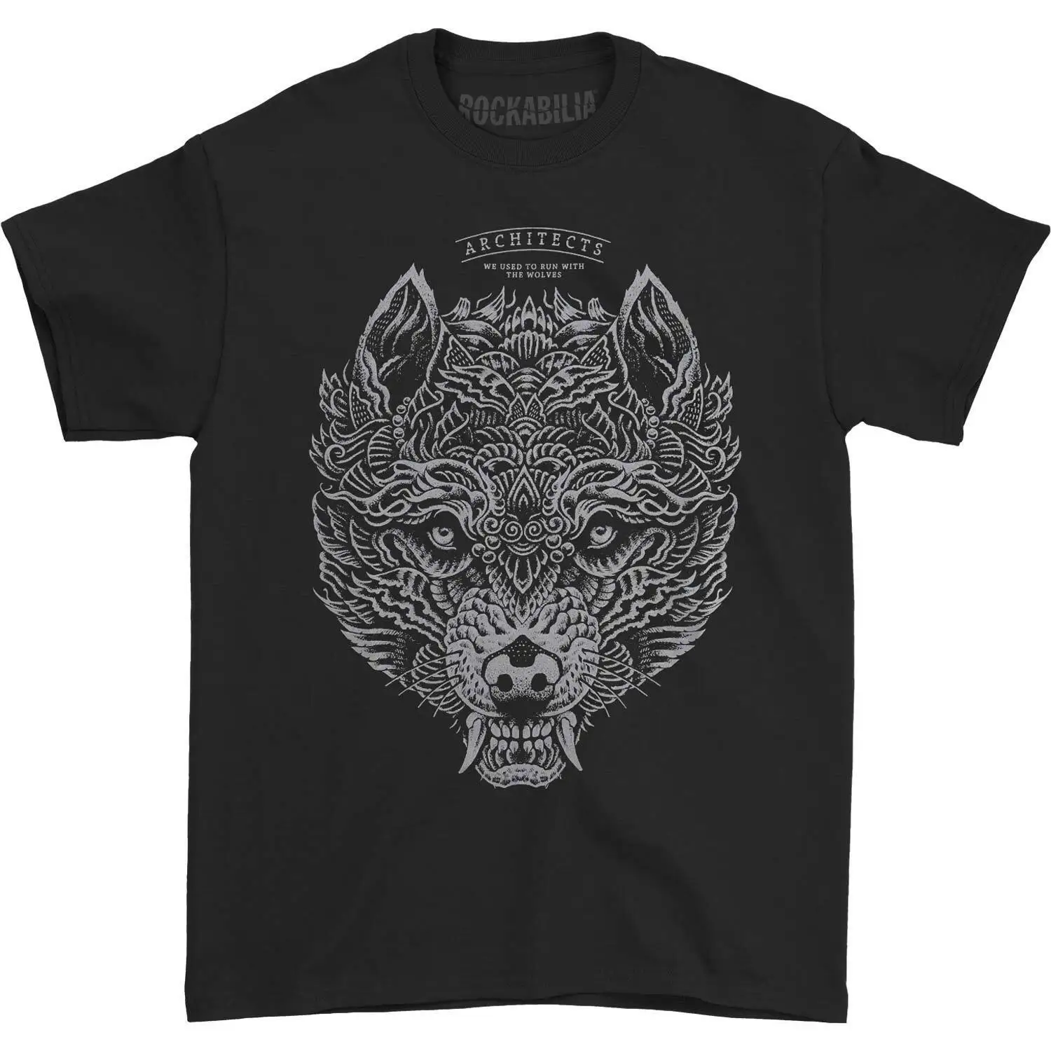 Architects Men'S Wolf Head T Shirt Small Black