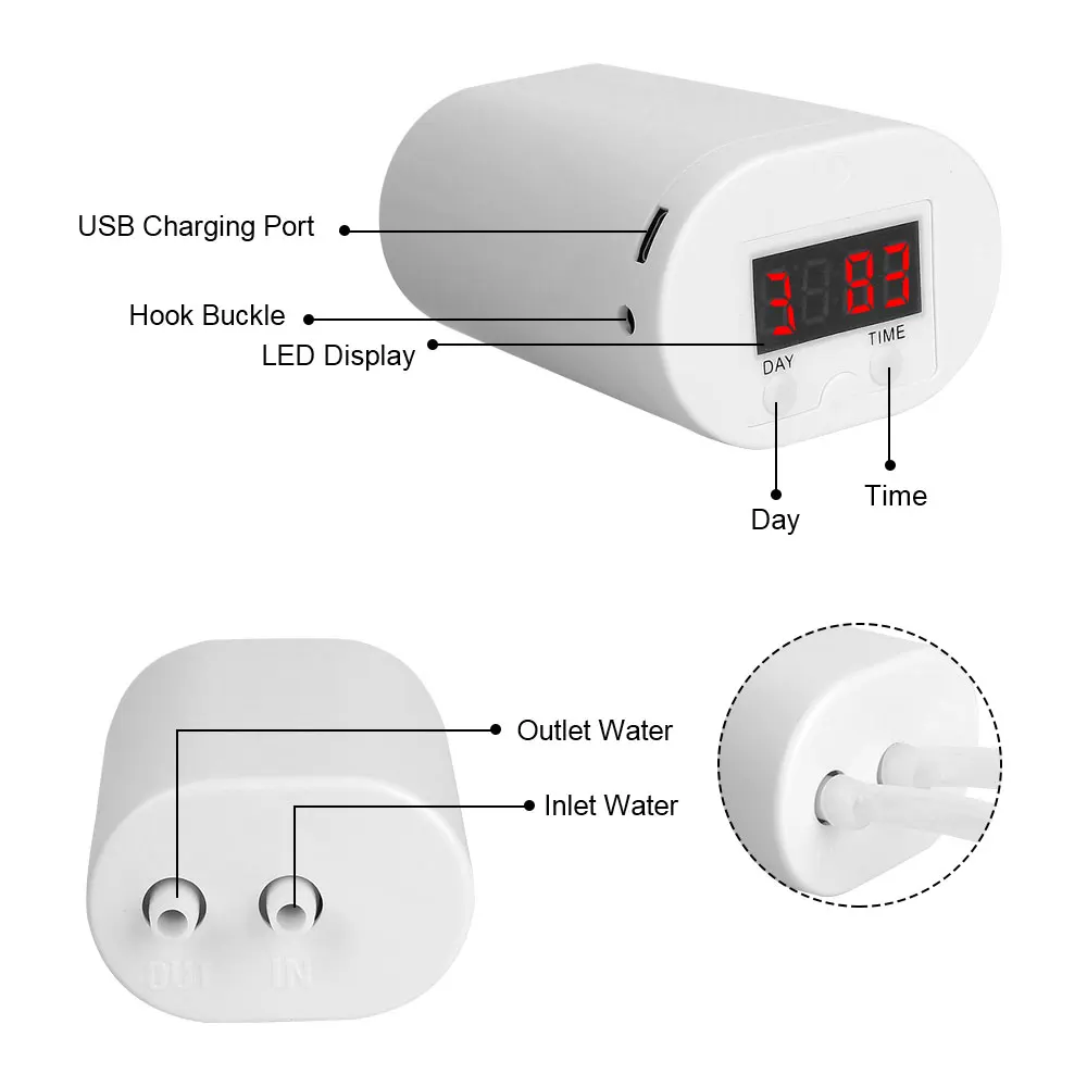 Outdoor Flower Plant Home Sprinkler 8/4/2 Head Automatic Watering Pump Controller Drip Irrigation Device Pump Timer System