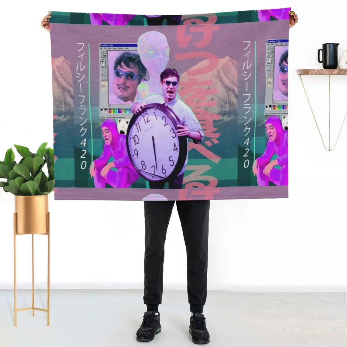 Filthy frank Throw Blanket Long Lasting Soft Plush Blanket for Daily Use