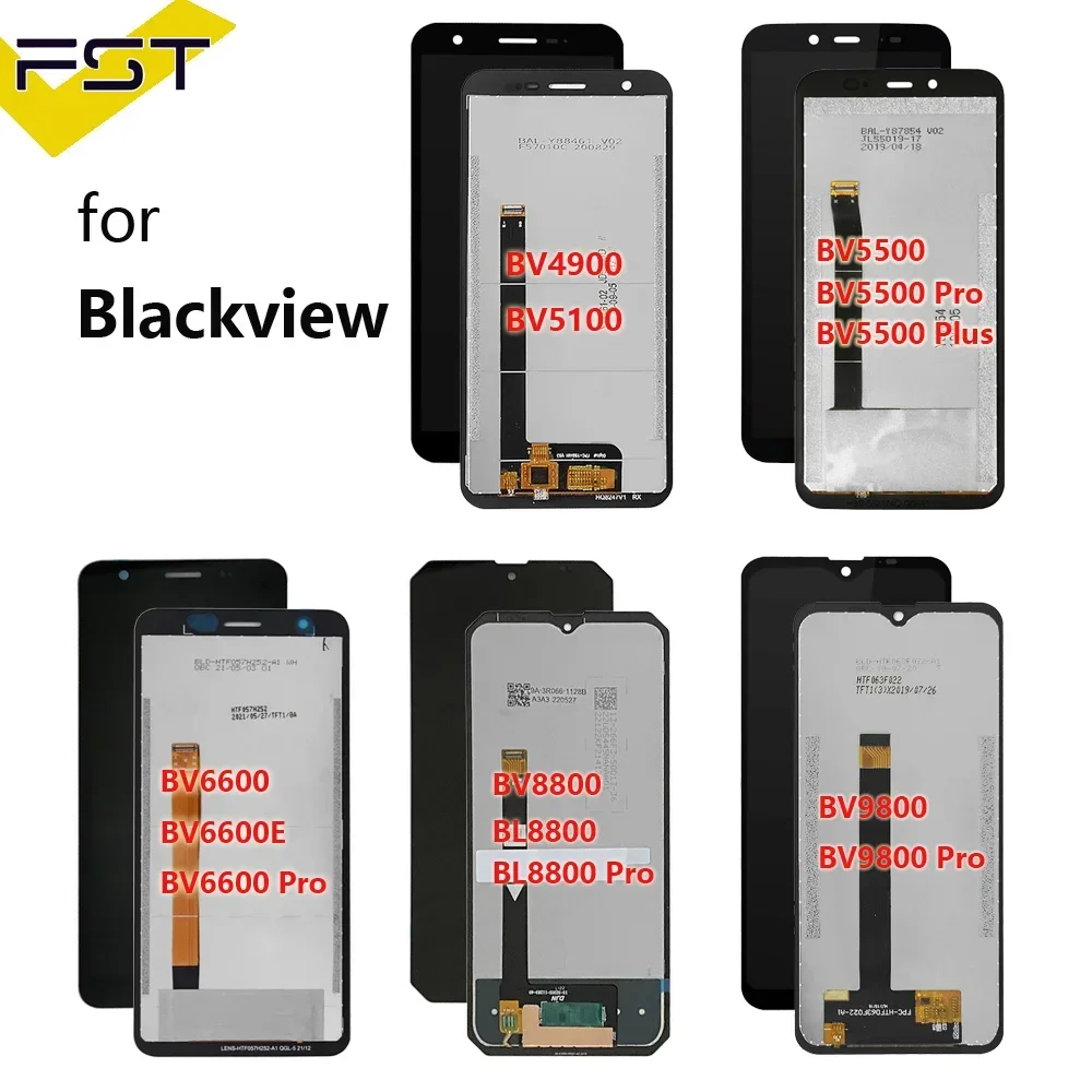 For Blackview BV4900 BV5100 BV5500 LCD Display Touch Screen Digitizer BV5800 Pro BV7100 LCD BV6300 BV6600 BV8800 BV9100 BV9800