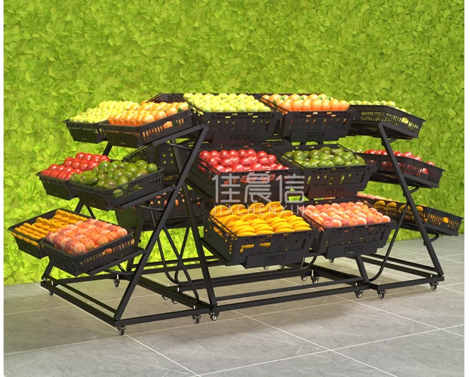 

Fruit shelves display shelves Vegetable fresh fruit store supermarket can be moved to place commercial shelves