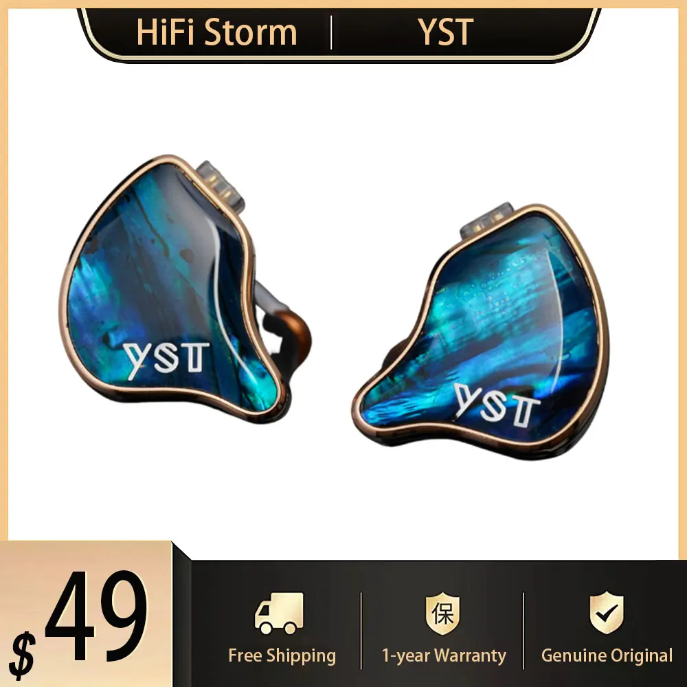 

New YST02 SHANG Headphone 1DD+1BA In Ear Earphone Monitor IEMs For Hifi Music Earbuds With 0.78mm 2Pin 3.5mm Plug Headset Cable
