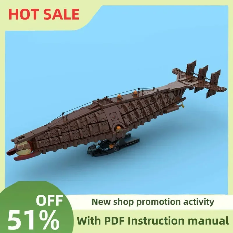 New 3825Pcs Famous Cartoon Series Atlantis Ulysses Submarine Moc Model Custom Puzzle Diy Creative Ideas Kid Toys Birthday Gift