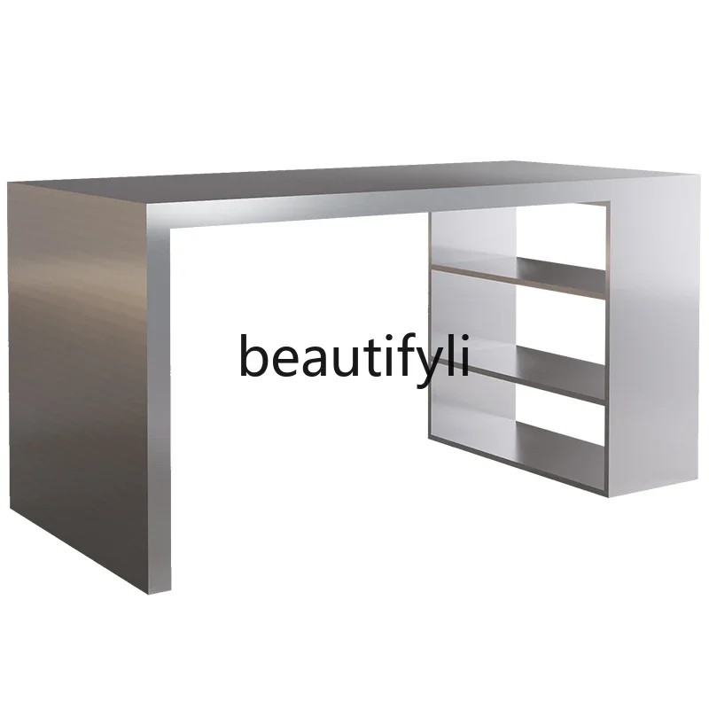 LX37Stainless steel Nakajima Taihuitai clothing store shoe store display table in the middle of the live stream product displayS