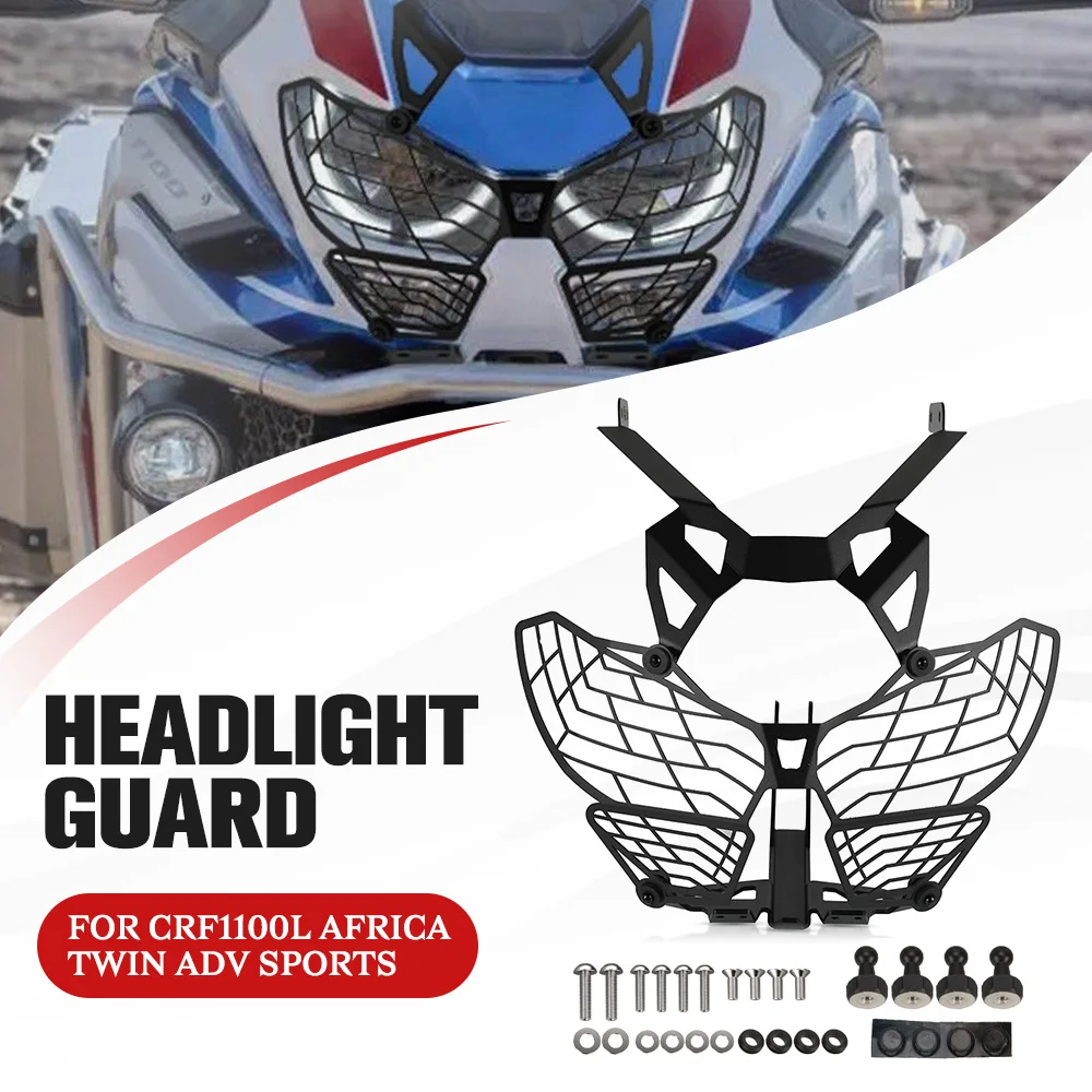 

FOR Honda CRF1100L Africa Twin 1100 Adventure Sports 2019~2024 2020 2021 2022 2023 Headlight Grill Guard Cover Net Protection