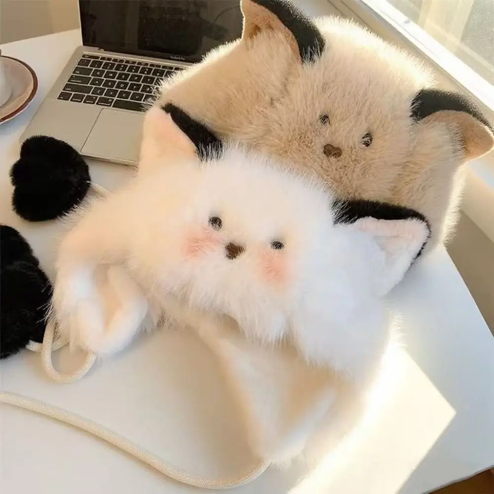 หมวกบัคเก็ตขนเฟอร์หนานุ่มสำหรับฤดูหนาว ป้องกันหู อุ่นสบาย สำหรับผู้หญิง