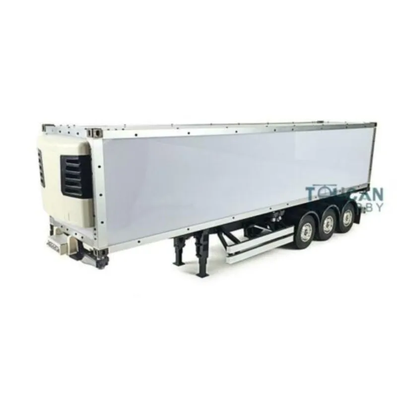 US Stock 1/14 TOUCAN 140413 40ft Freezer Container 3 Axles Chassis Semi Tractor Truck TH01039-SMT4