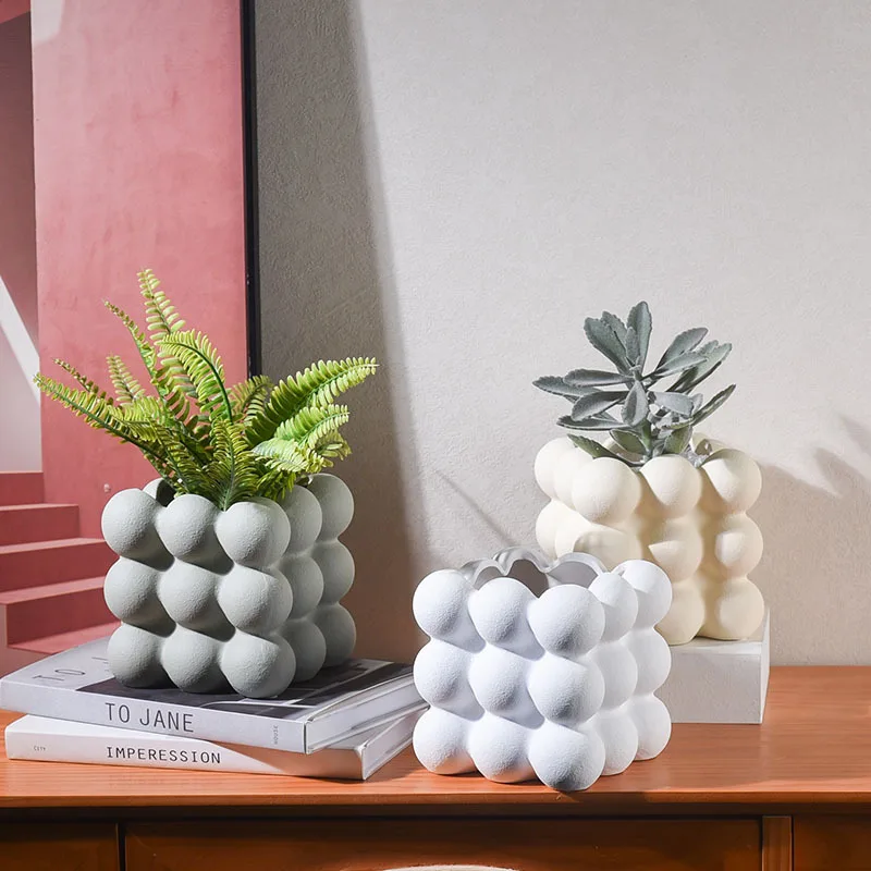 

1 шт. керамический цветочный горшок для суккулентов, комнатных растений, зеленая ваза для растений для свежих сушеных цветов, атмосфера, домашняя