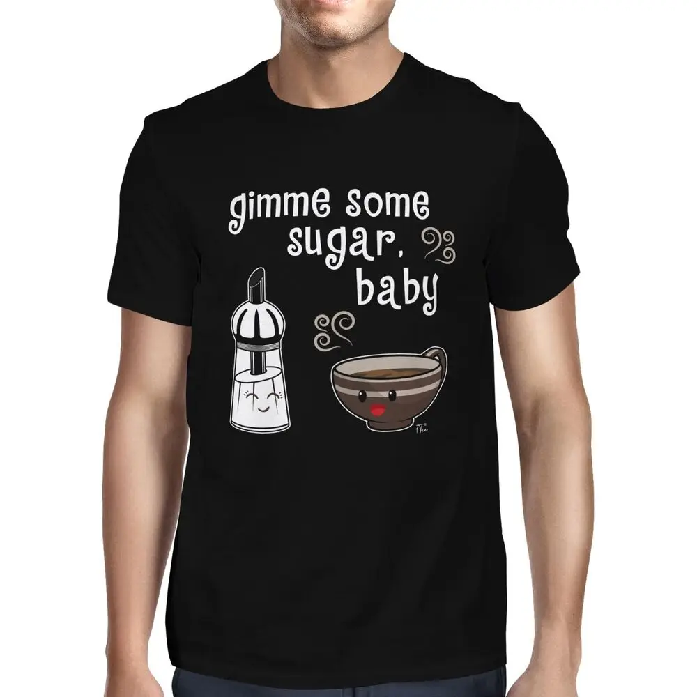 Mens Gimme Some Sugar T-ShirtUnisex Women's Summer Cotton Luxury Brand Retro Oversized