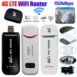 4g lte dongle usb sem fio com adaptador wi-fi para casa e escritório, banda larga móvel, Modem Stick, cartão sim, 150mbps