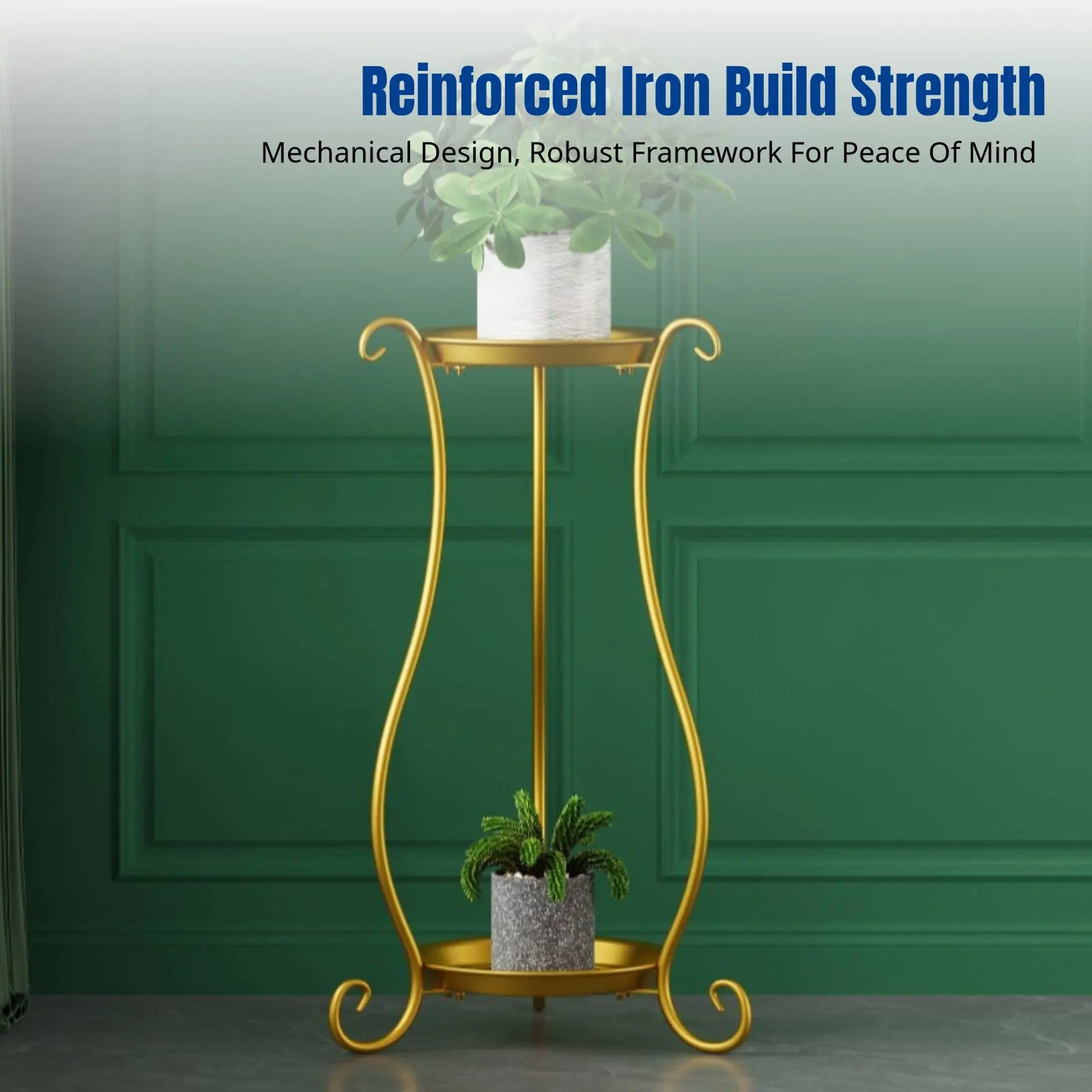 Iron Flower Pot Stand, Multi-Tier Floor Rack, Modern Minimalist Storage Shelf for Living Room, Balcony