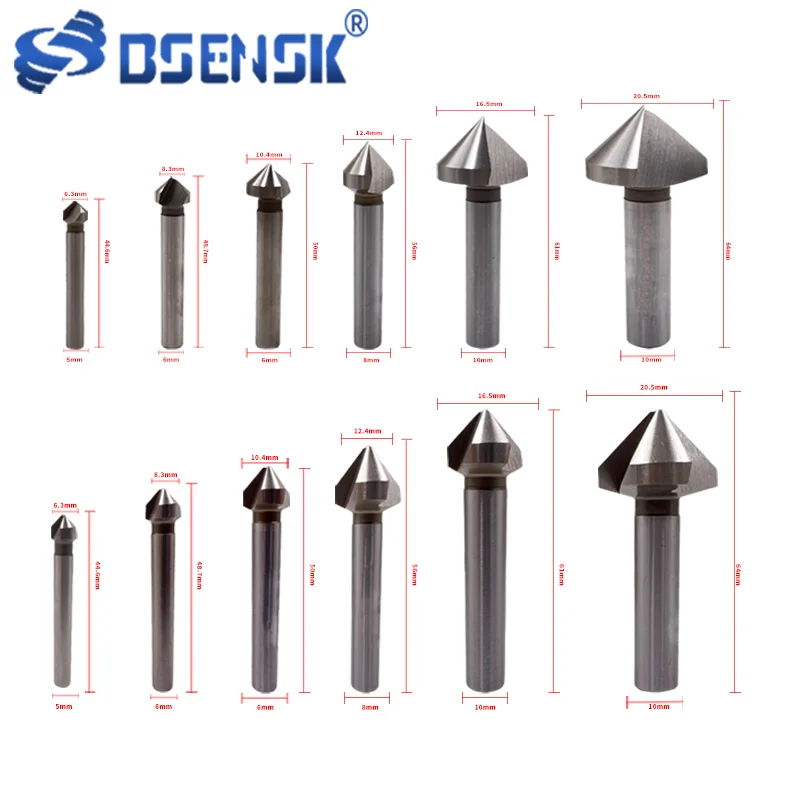 

90 degree high speed steel three-point chamfer single-point chamfer deburring trimming and reaming screw countersink drill M2 co