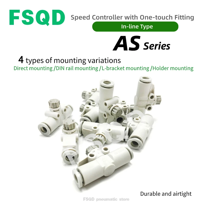 AS1002F AS2002F AS2052F AS3002F AS4002F AS2051F-04A 06A 08A 10A 12A 06 08 10 12-X214 Speed regulating joint fittings AS Series