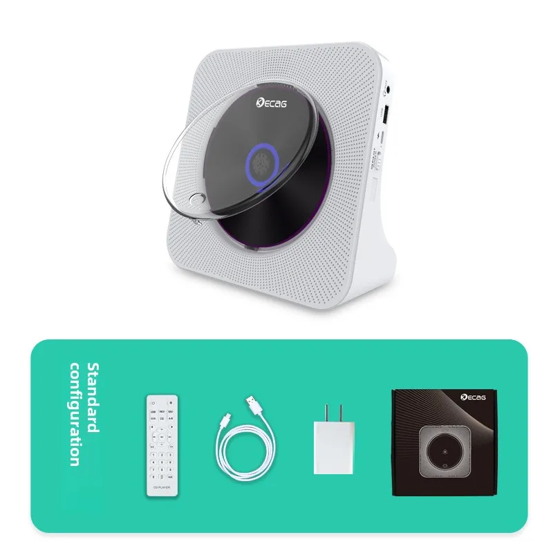 Kecag Home CD Player Retro ins Gift English Bluetooth Music Disc Album CD Player