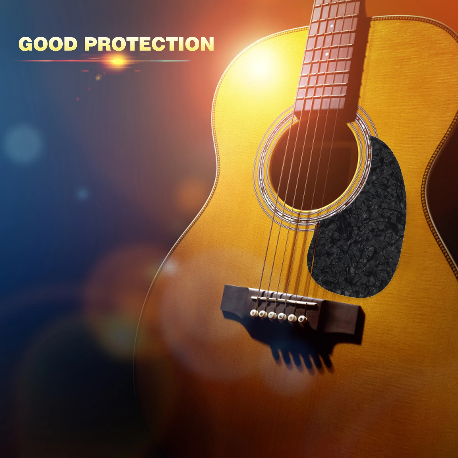 

1pc Folk Drop Shape Pvc Anti- Plate Durable Decorative Guitar Accessory For 40/41 Inch Acoustic Guitars