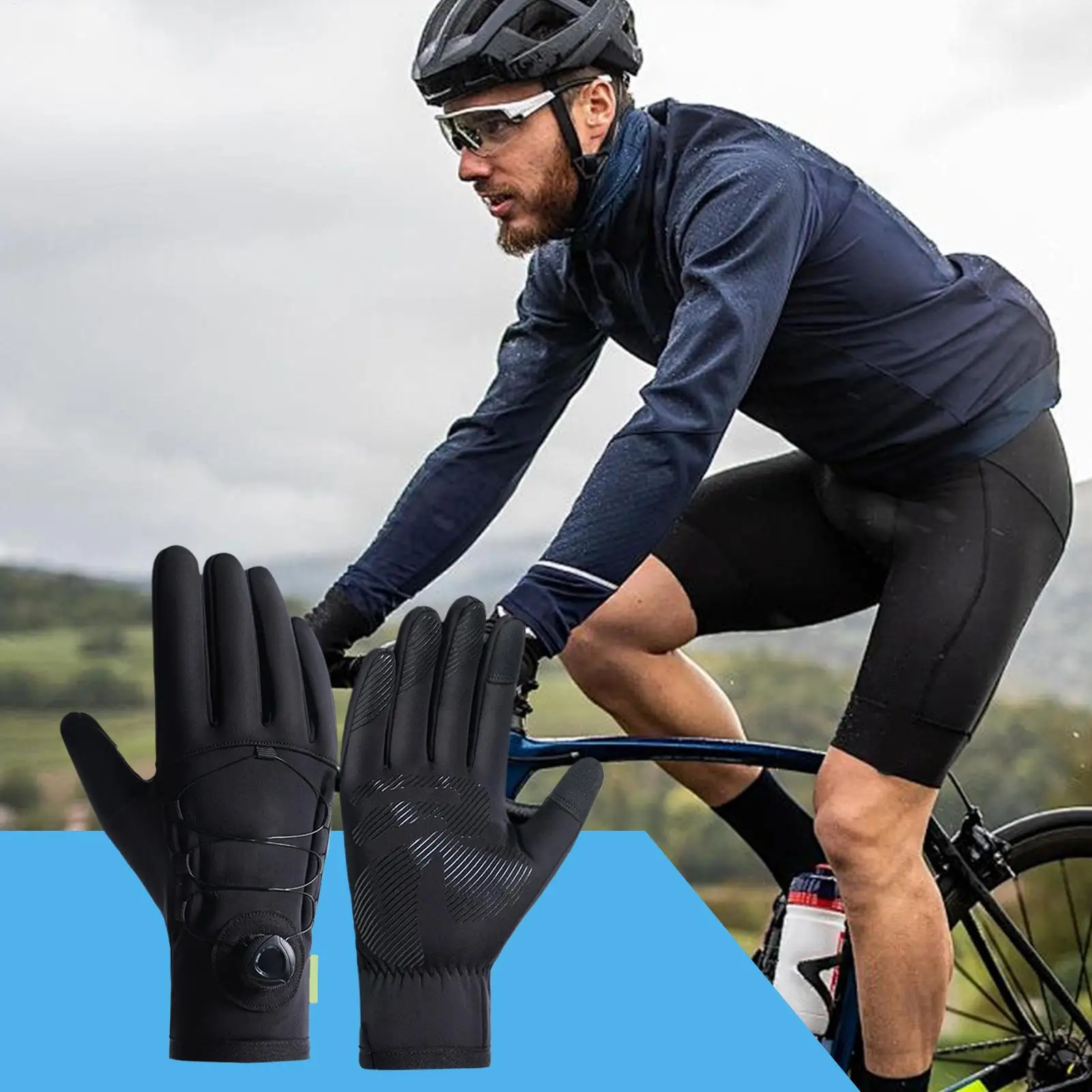 

Снежные перчатки с сенсорным экраном, термоперчатки, устойчивые к атмосферным воздействиям варежки для вождения для лыж, сноуборда, езды на велосипеде, рыбалки, тренировок в тренажерном зале, бега