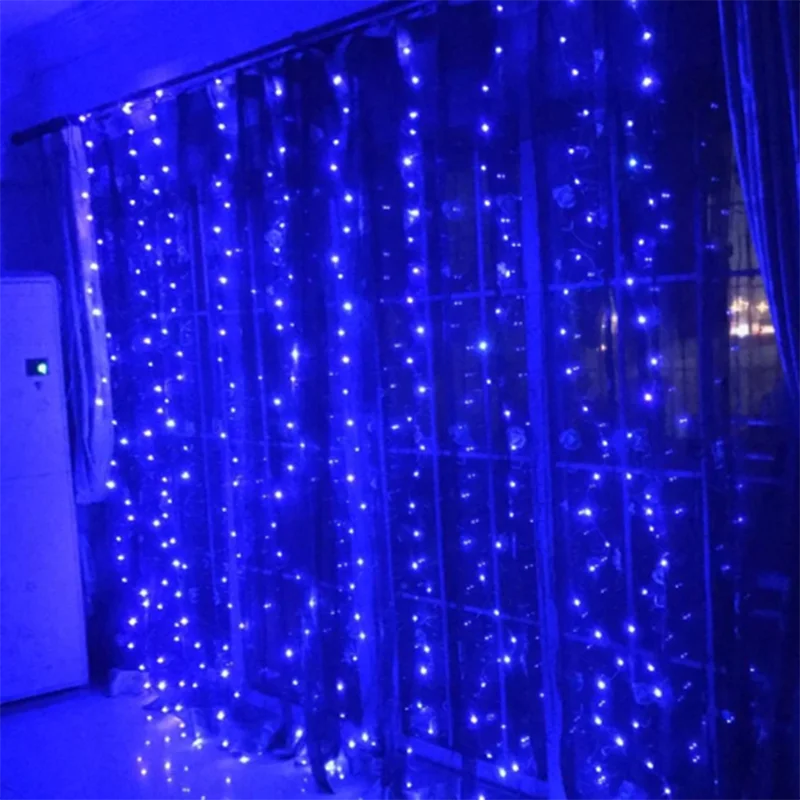 

2024 new Window String Lights Christmas Decoration Curtain Lights 3*3m 300leds USB 5V Remote Festoon Led Light