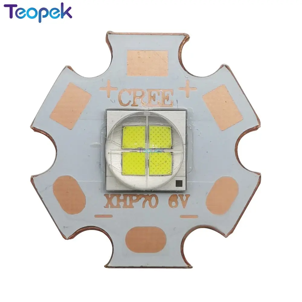 7070 20W 6V 12V LED Emitter Replace XHP70.2 XHP70 Cool White 6500K LED Chip With 16mm 20mm Cooper PCB