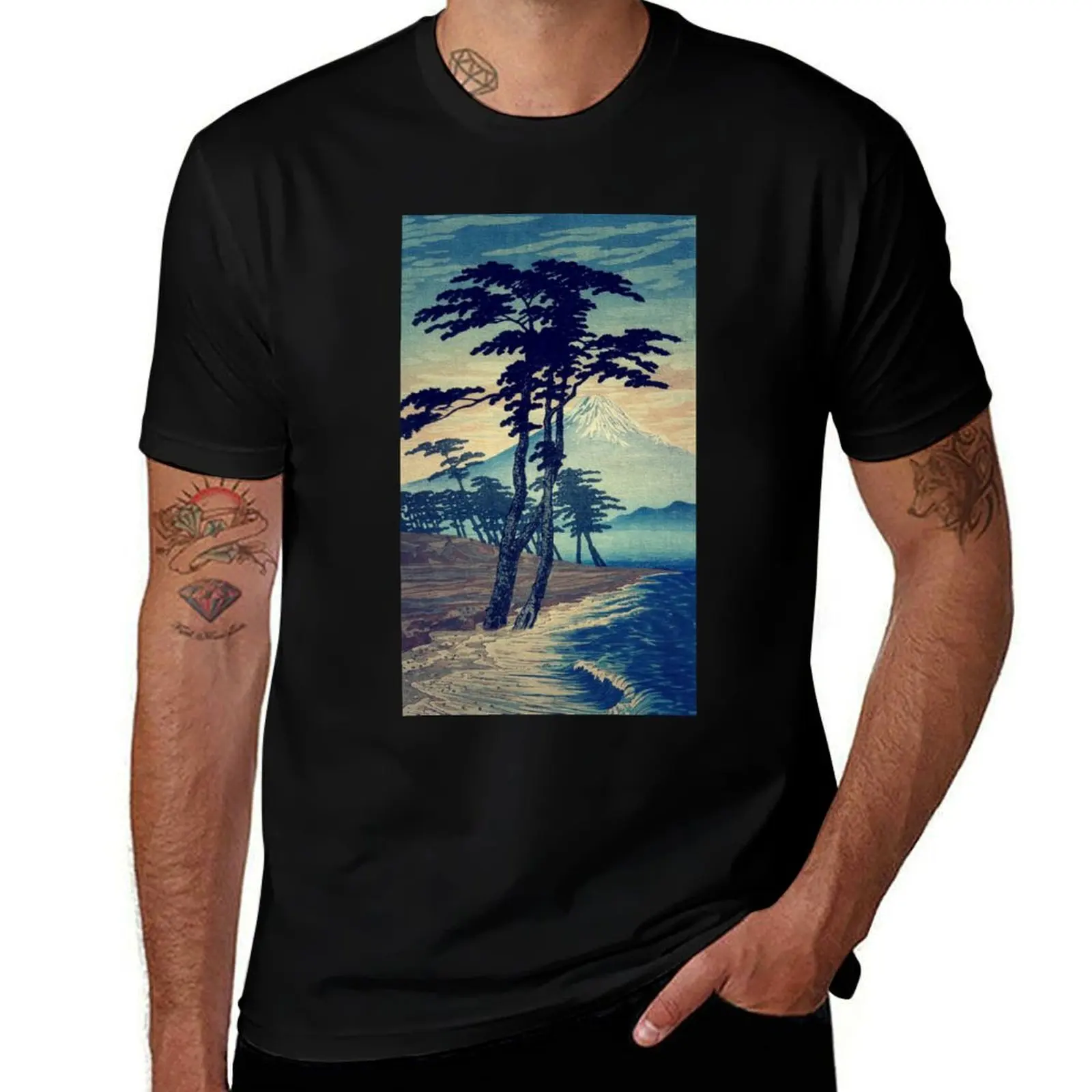 Late swimming after the floods in Hainsay - Nature Landscape T-Shirt Work Duty Casual T-Shirt