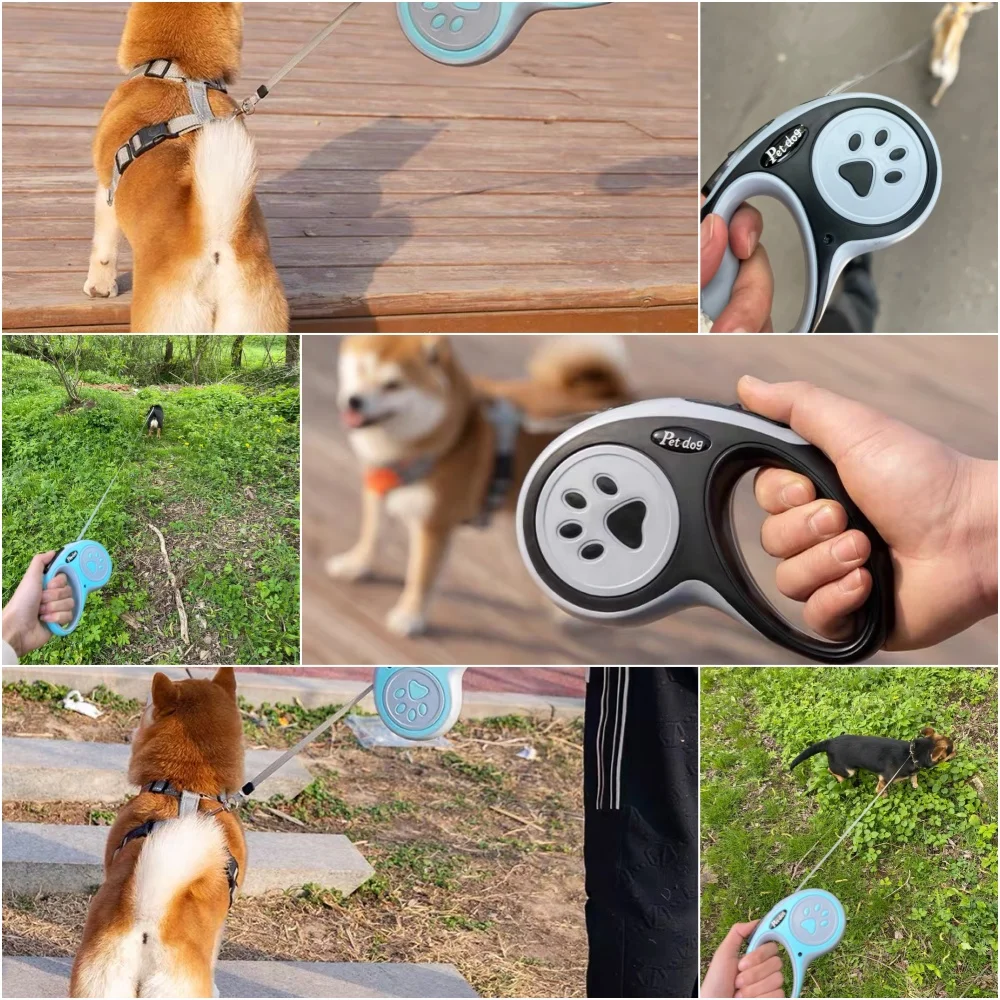 Paw Dog Leash For Small Medium Large Dogs Outdoor Lead Walking Puppy Strong Retractable Nylon Rope Yorkies Pet Supplies 3m 5m
