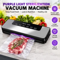 Purple Light Vacuum Sealer Machine, 6-in-1 Food Sealer with Strong Suction, Vacuum Packaging Machine for Meat, Vegetables 2