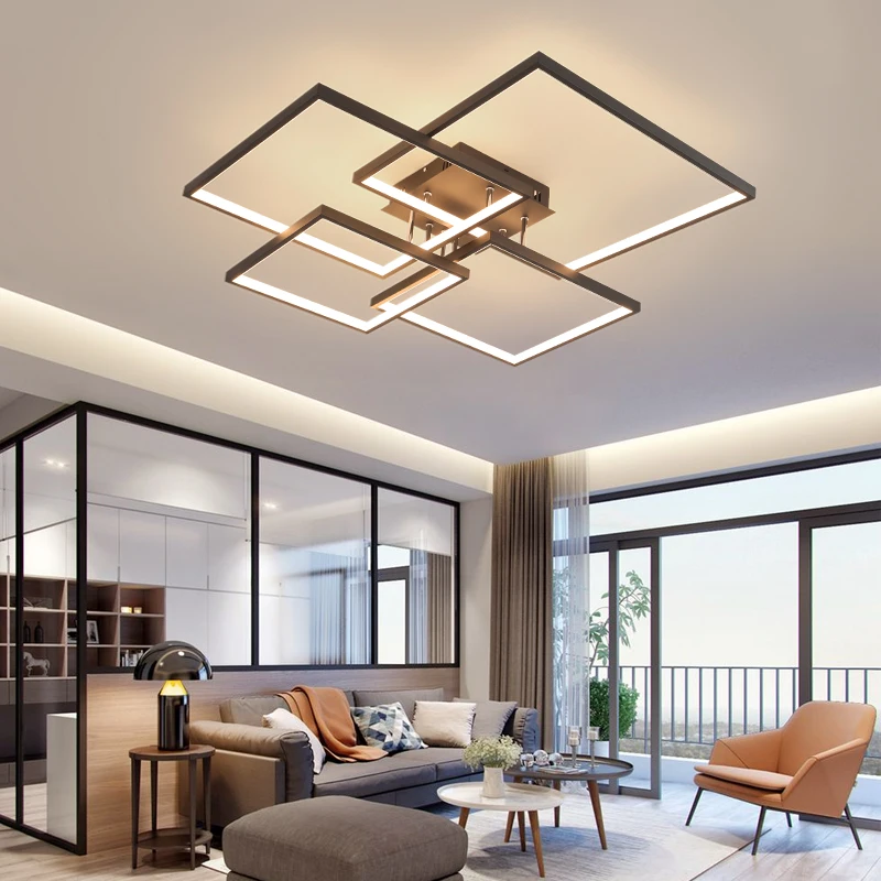 modern led ceiling lamp for living room bedroom chandelier Gold chrome plating led ceiling light fixture 3/4 Heads lustr