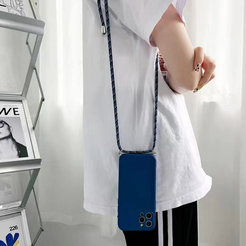 Crossbody حزام الحال بالنسبة ممن لهم Realme 9 برو 5 جرام 7 5 6 9i 8i 4 جرام C3 C11 C25Y C35 C21 C20 C15 X2 قلادة الحبل الحبل غطاء سيليكون #4