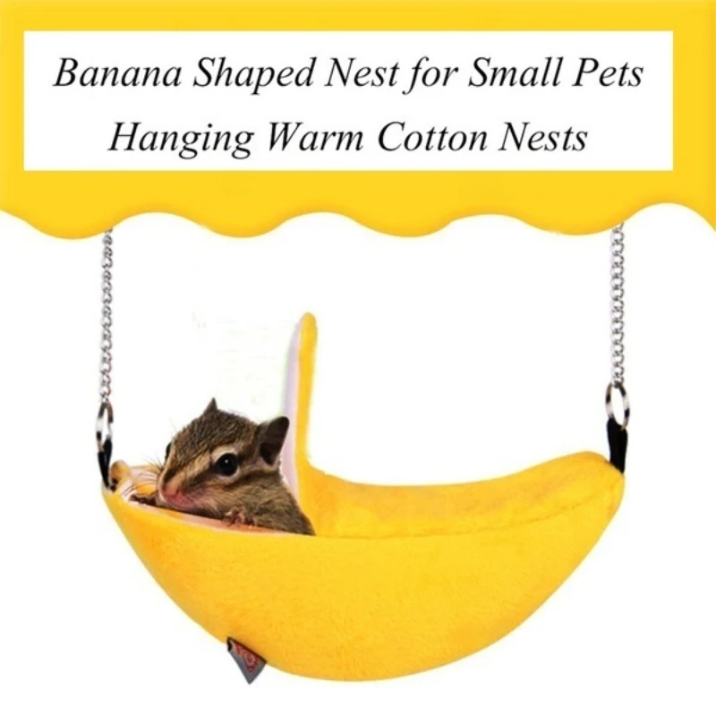 Animals Design Pet Banana Hamster Rat Hammock Cage House Nest  Hamster Warm House  Small Animal Hammock