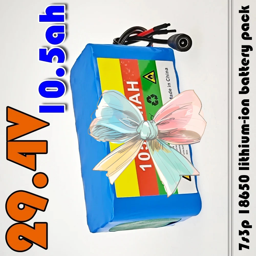 for Electric Motor Bicycle Ebike Sccooter Toys Drill 29.4V 10.5Ah 7S3P 18650 Li-Ion Battery Pack Lithium Batteries