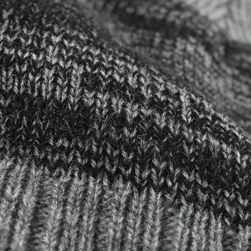 New European and American style color-blocked plain knitted hat for men and women with large head circumference