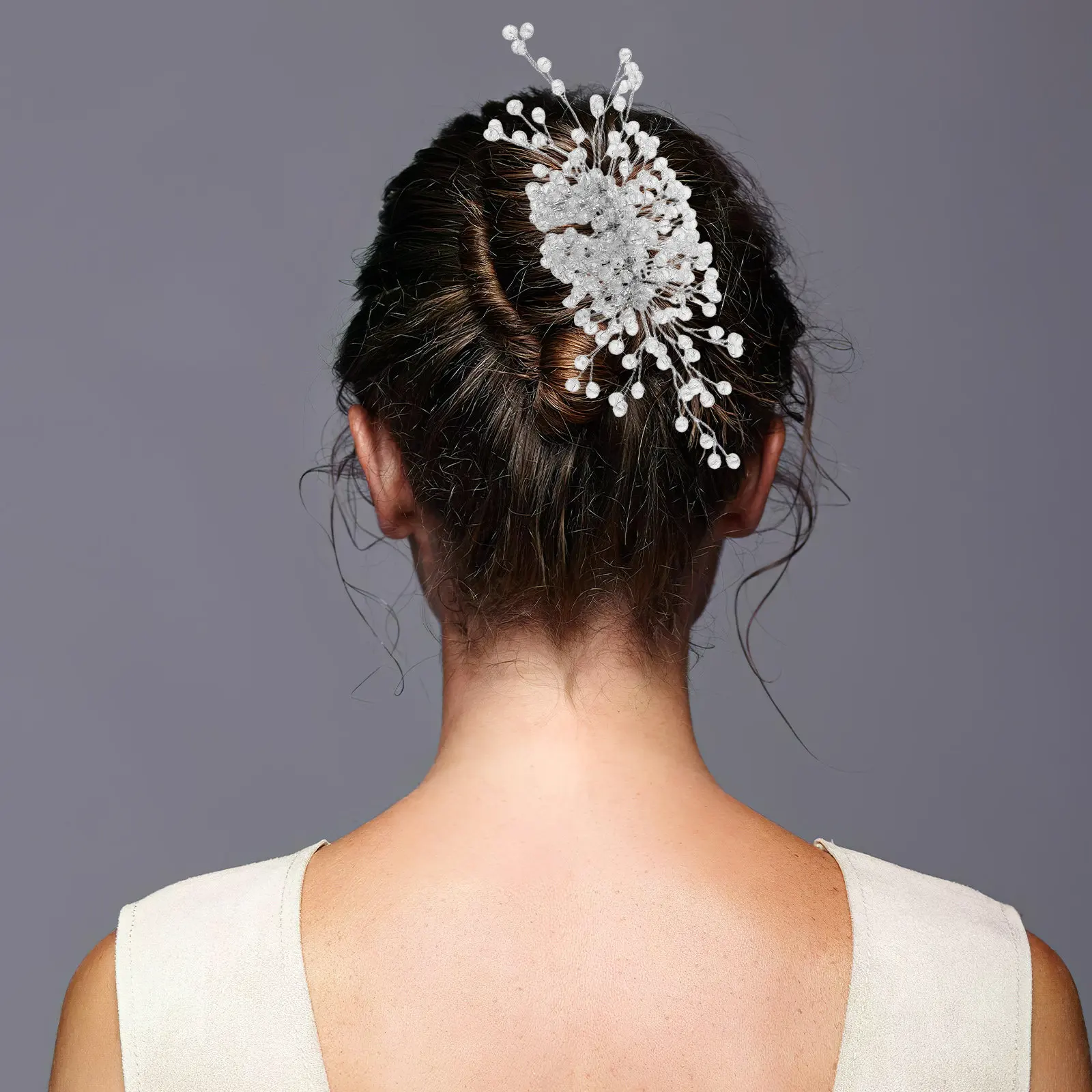 

Bridal Crystal Hair Comb Vintage Elegant Handmade Wedding Headpiece Lightweight Comfortable Wedding Hair Accessory for Brides