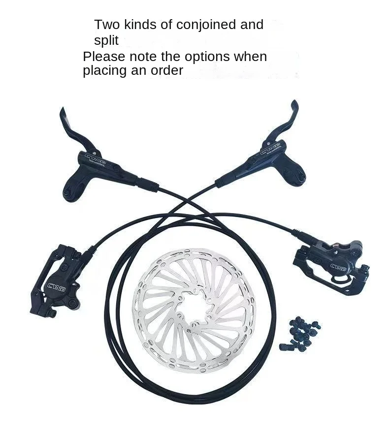 

Mountain Bike Hydraulic Disc Brake Integrated Oil Cylinder Dual Piston Aluminum Alloy Handle Separate Wiring