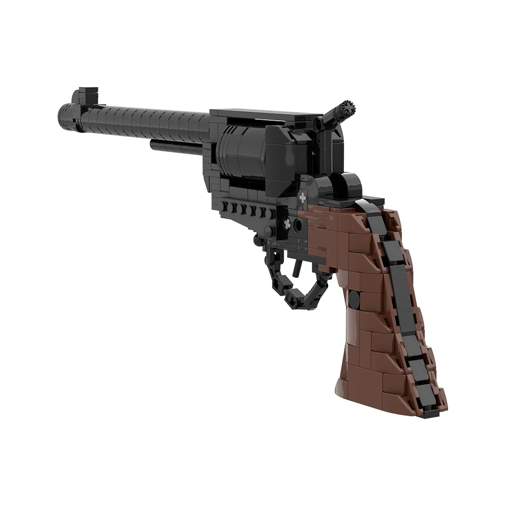 MOC Colt SAA модель 1833, модель кавалерийского револьвера, строительные блоки, имитация револьвера, военный реквизит, кирпичная игрушка, подарок для взрослых