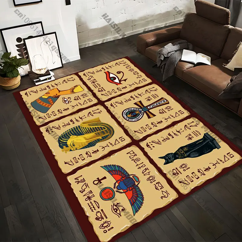 21 Sizes Ancient Egyptian symbols and hieroglyphs Printed Area Rugs for Adult Yoga Mats Living Room Decor Personalized mat
