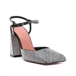 Rhinestone Thick High Heel Mary Jane Sandals for Women Fashion Retro Toe Straps Sexy European & American Platform Party Shoes