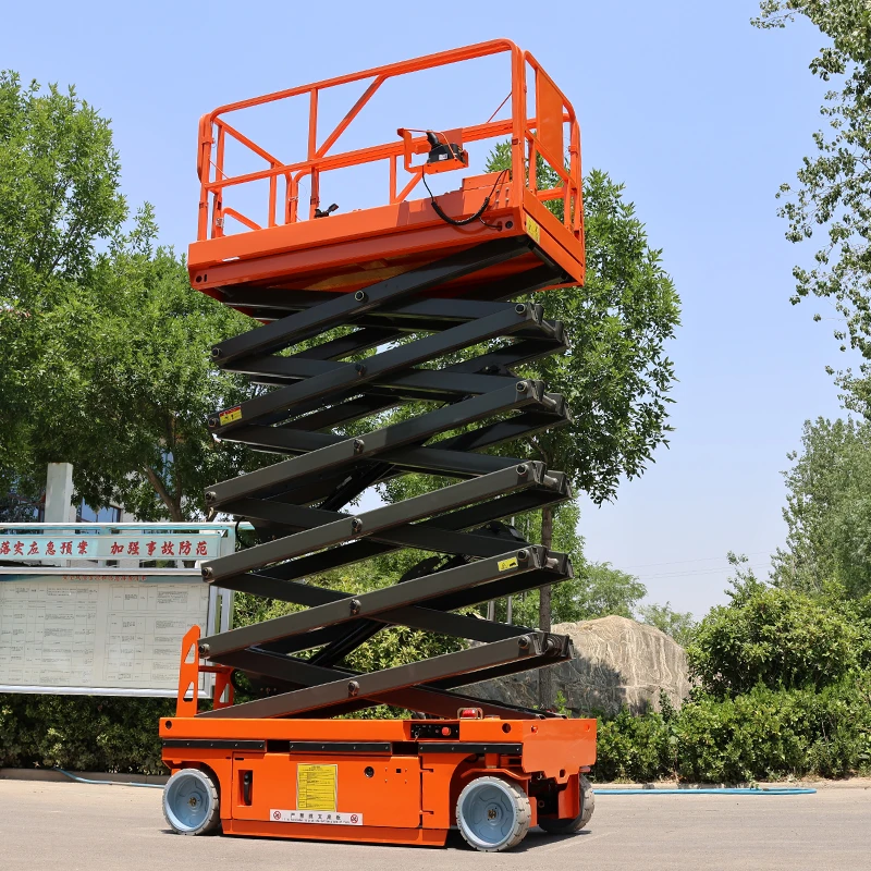 Customized Wheeled Scissor Lifter, Height Adjustable Hydraulic Table for Production Lines and Cargo Moving