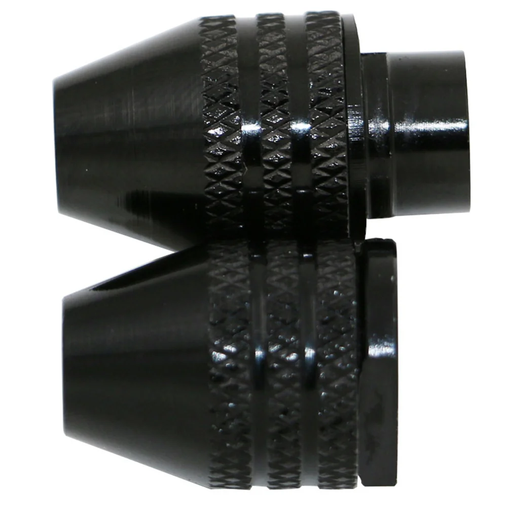 

Black Mini Alloy Keyless 3-Jaw Drill Chuck Adapter Secure Lock Drill Bits Holder Converts Non- Bits