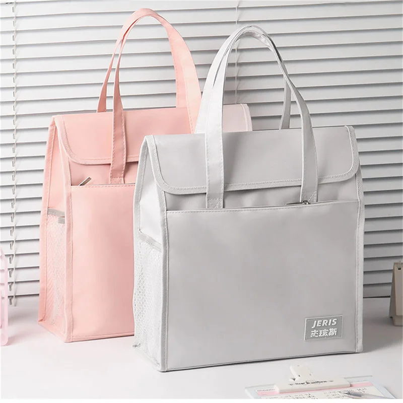 A4 File Folders Handbag, Student Tutorial Bags, Saco De Armazenamento De Grande Capacidade, Oxford Cloth Tote, Lazer Bolsas