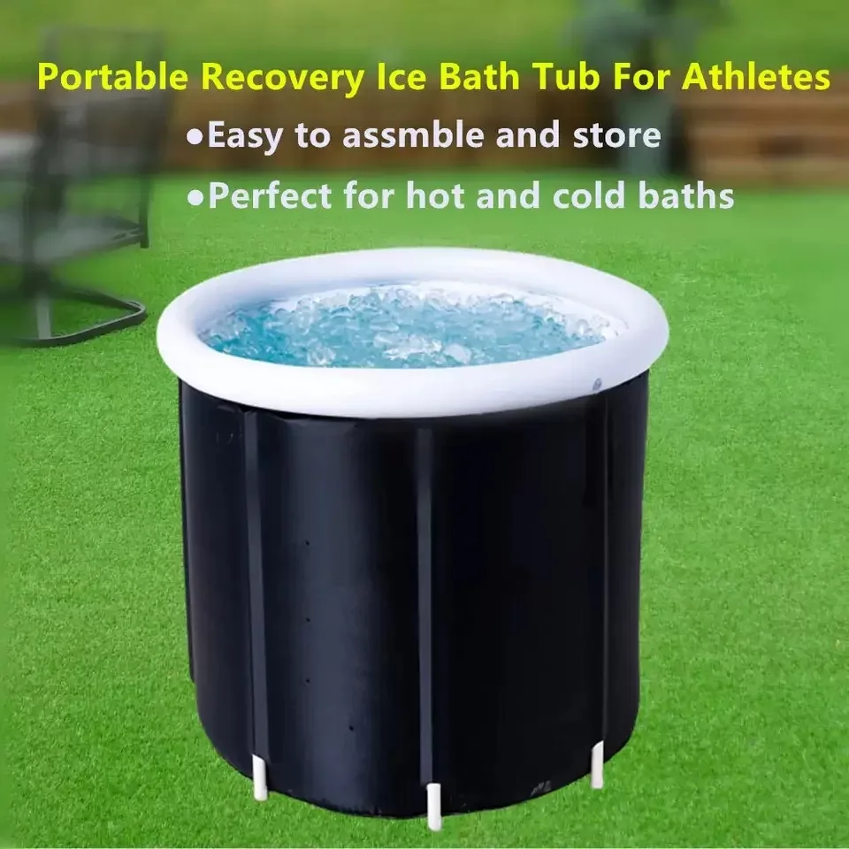 

Inflatable Bathtub Ice Bath Portable Collapsible Bathtub Thicken Adult Inflatable Bath Bucket Outdoor Water Therapy Cold Tub