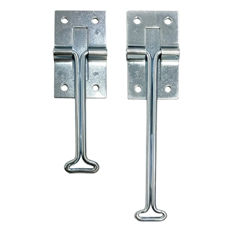 547B RVs Motorhome T-Style Door Holder, Metal Holdback Hook Assembly with Four Mounting Holes for Open Door