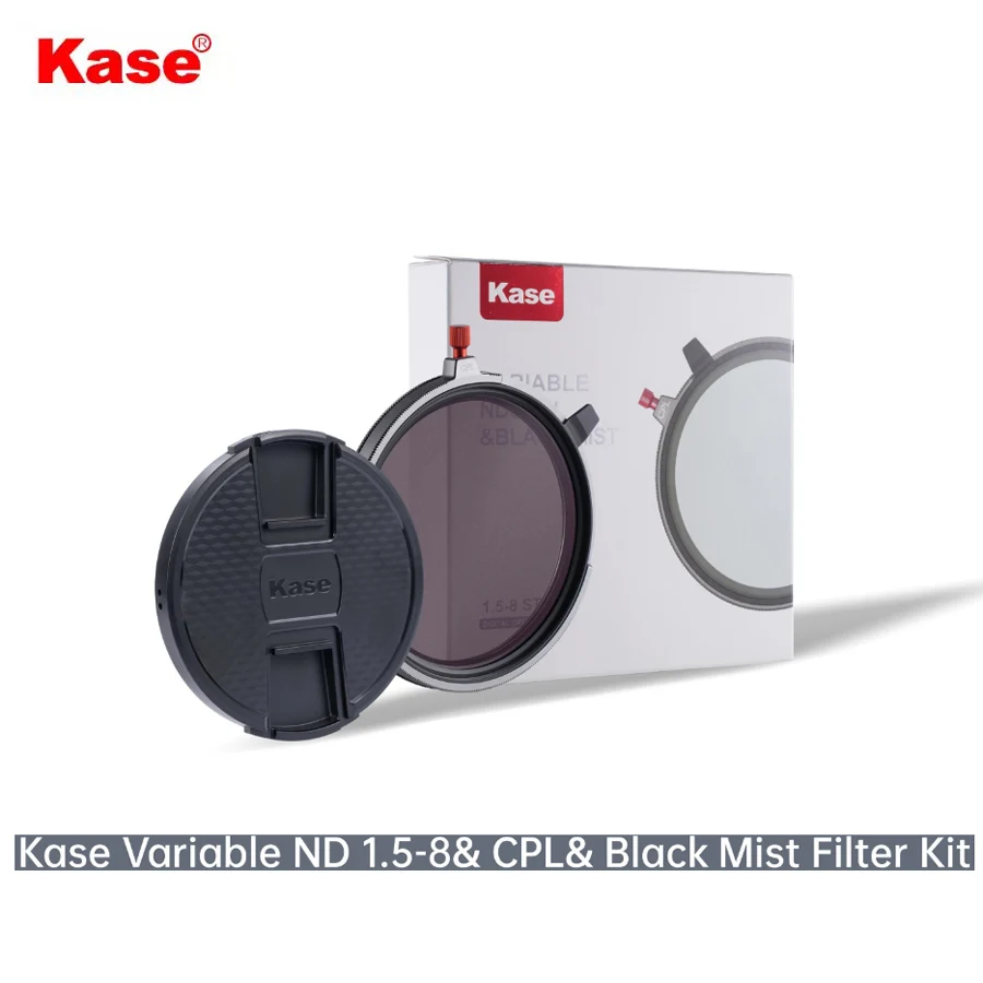 Kase Variable ND1.5-8 ＆ Black Mist ＆ CPL 3 in 1 Filter with Cap kit